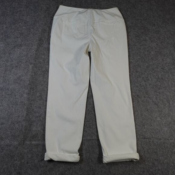 J. Jill Pants Womens Medium Wearever Collection White Pull On Straight Lined - Picture 9 of 11